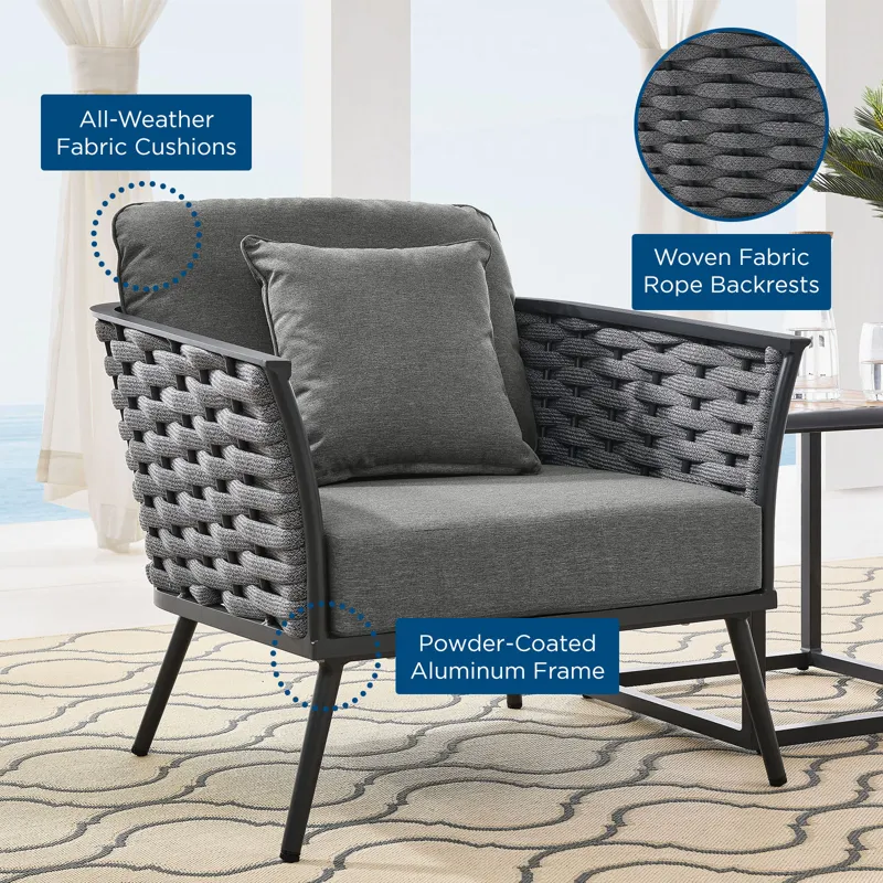 Stance Outdoor Patio Aluminum Armchair