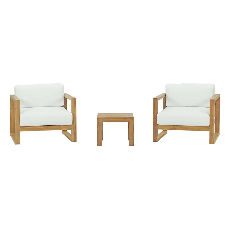 Upland 3 Piece Outdoor Patio Teak Set
