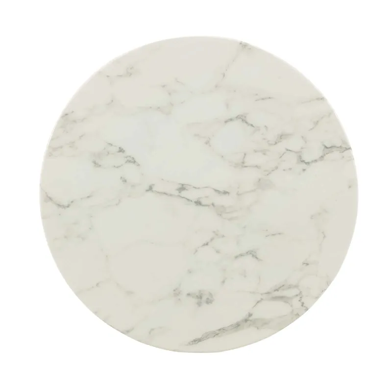 Lippa 28" Round Artificial Marble Dining Table