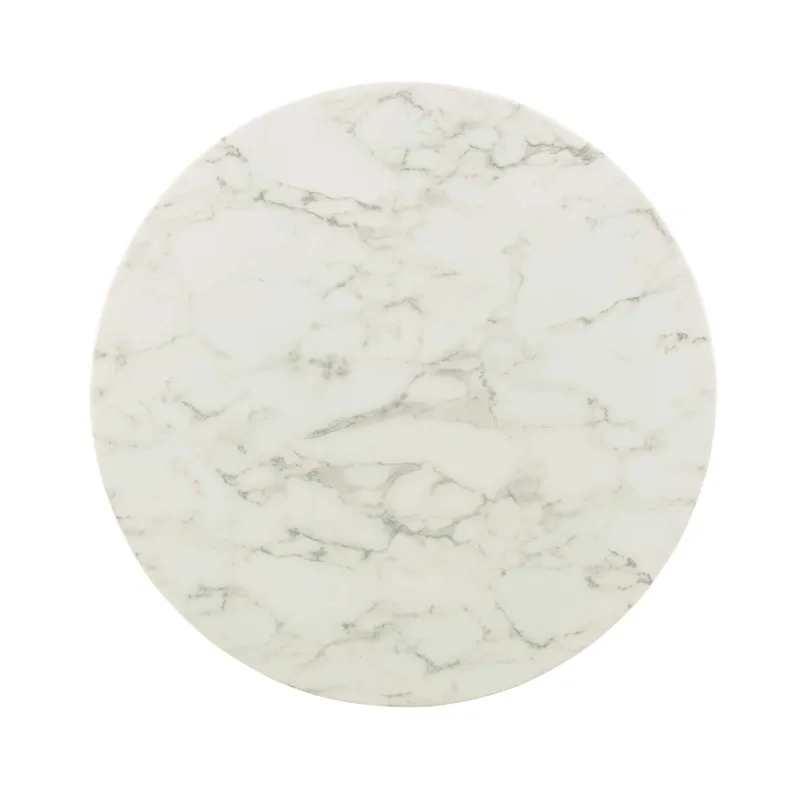 Lippa 36" Round Artificial Marble Dining Table