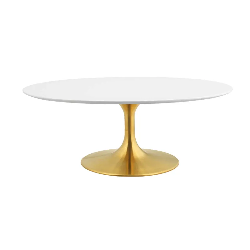 Lippa 42" Oval-Shaped Wood Top Coffee Table