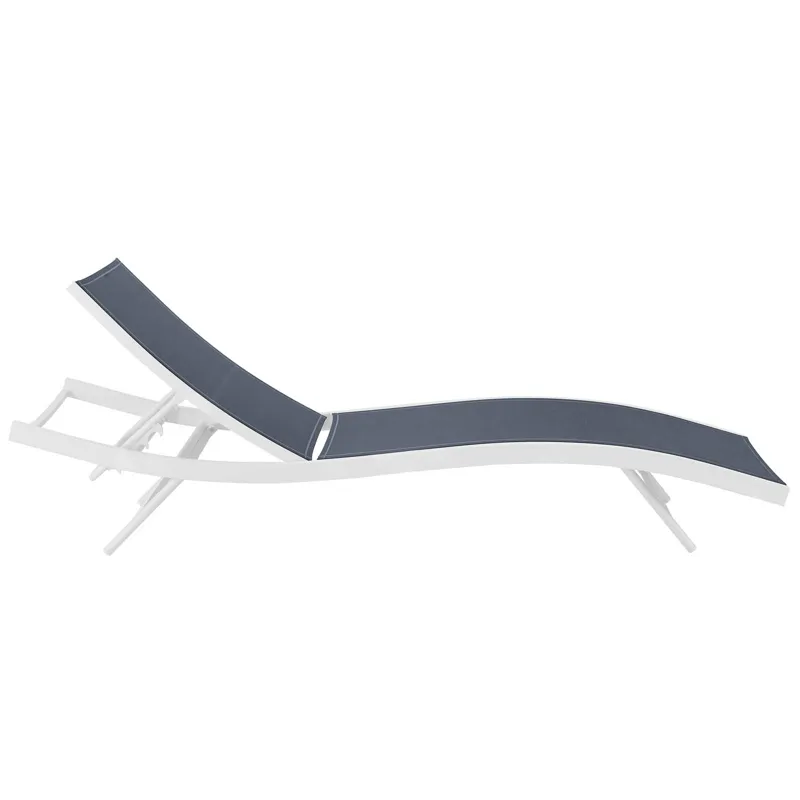 Glimpse Outdoor Patio Mesh Chaise Lounge Chair