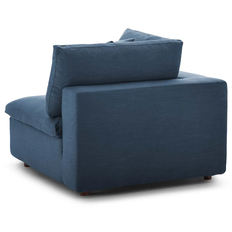 Commix Down Filled Overstuffed 4 Piece Sectional Sofa Set - Azure
