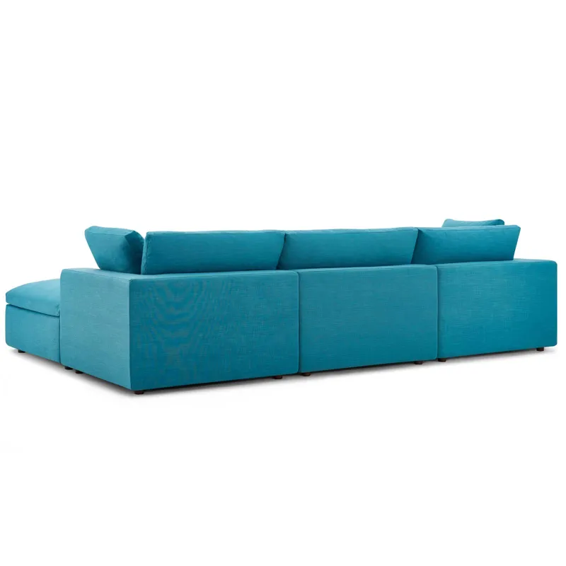 Commix Down Filled Overstuffed 4 Piece Sectional Sofa Set