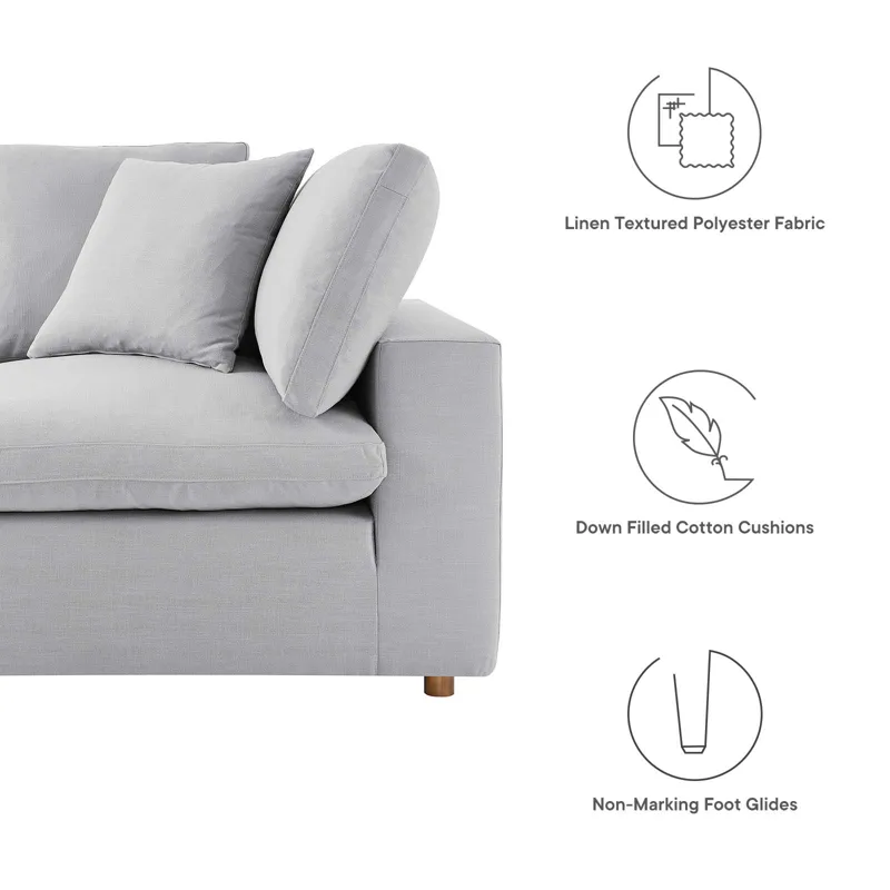 Commix Down Filled Overstuffed 5 Piece Sectional Sofa Set