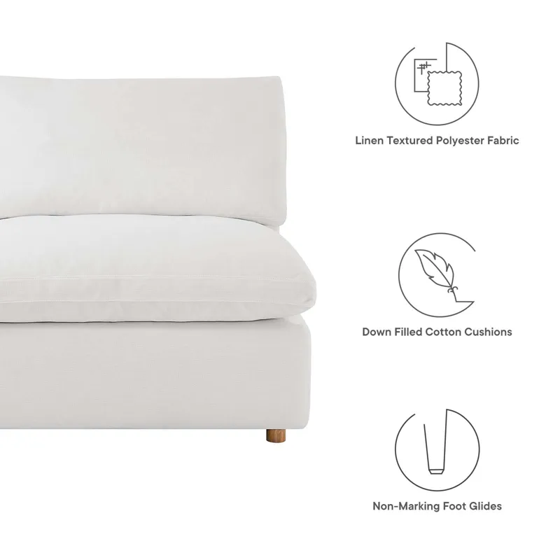 Commix Down Filled Overstuffed 5-Piece Armless Sectional Sofa
