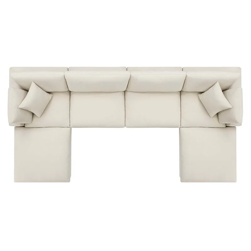 Commix Down Filled Overstuffed 6-Piece Sectional Sofa