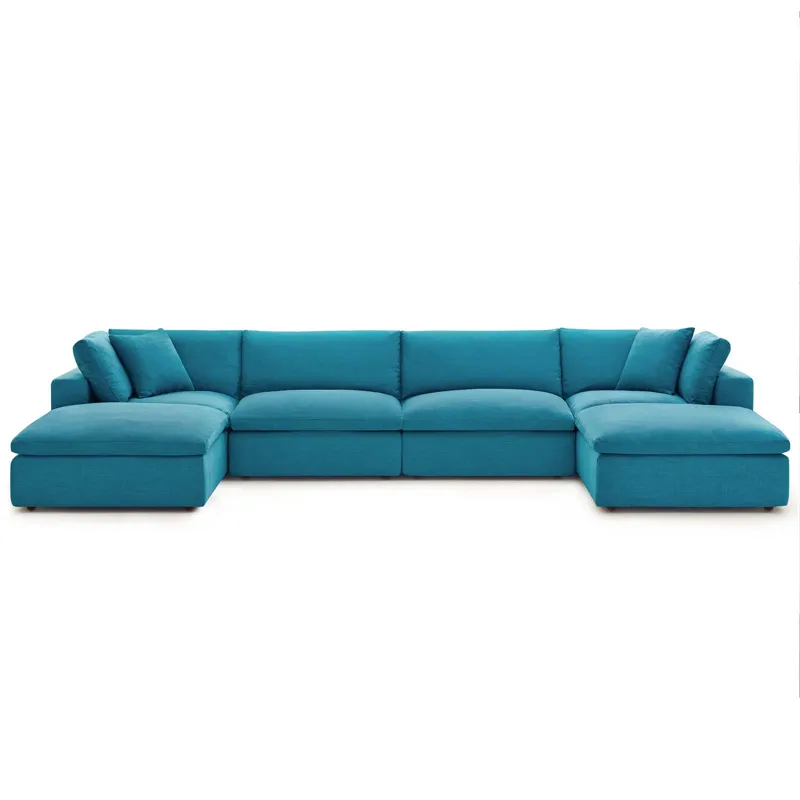 Commix Down Filled Overstuffed 6 Piece Sectional Sofa Set