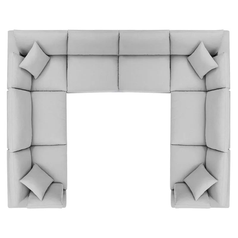 Commix Down Filled Overstuffed 8-Piece Sectional Sofa