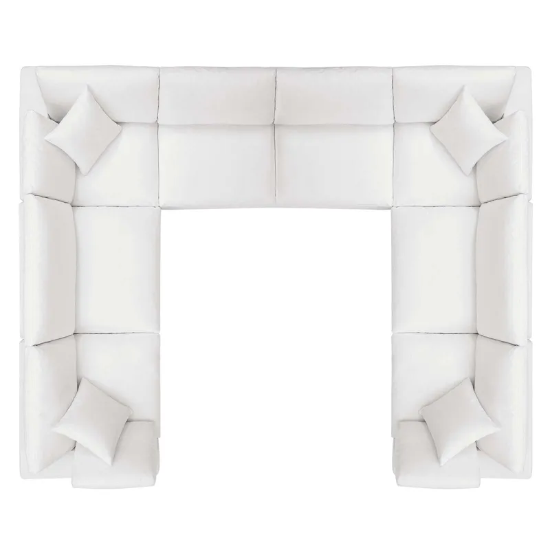 Commix Down Filled Overstuffed 8-Piece Sectional Sofa