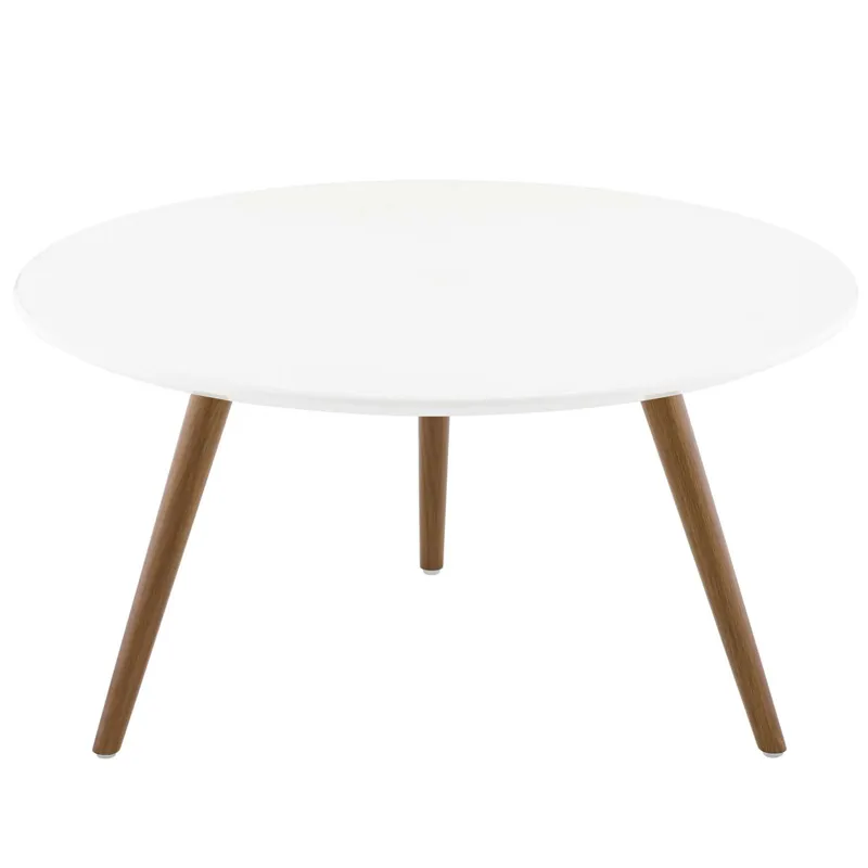 Lippa 28" Round Wood Top Coffee Table with Tripod Base