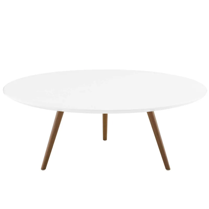 Lippa 40" Round Wood Top Coffee Table with Tripod Base