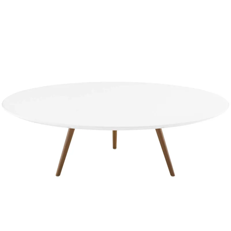 Lippa 47" Round Wood Top Coffee Table with Tripod Base