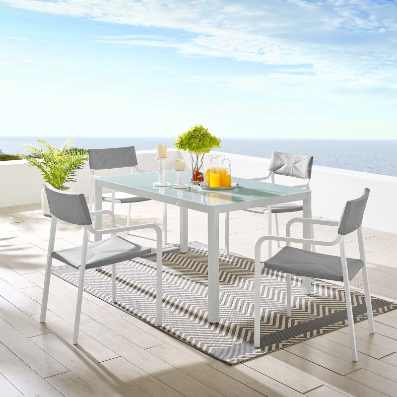 Raleigh 5 Piece Outdoor Patio Aluminum Dining Set By Modway Nis912108572 Tomlinson Furniture Raleigh 5 Piece Outdoor Patio Aluminum, Outdoor Furniture Raleigh