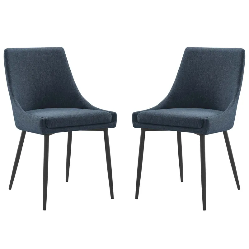 Viscount Upholstered Fabric Dining Chairs - Set of 2
