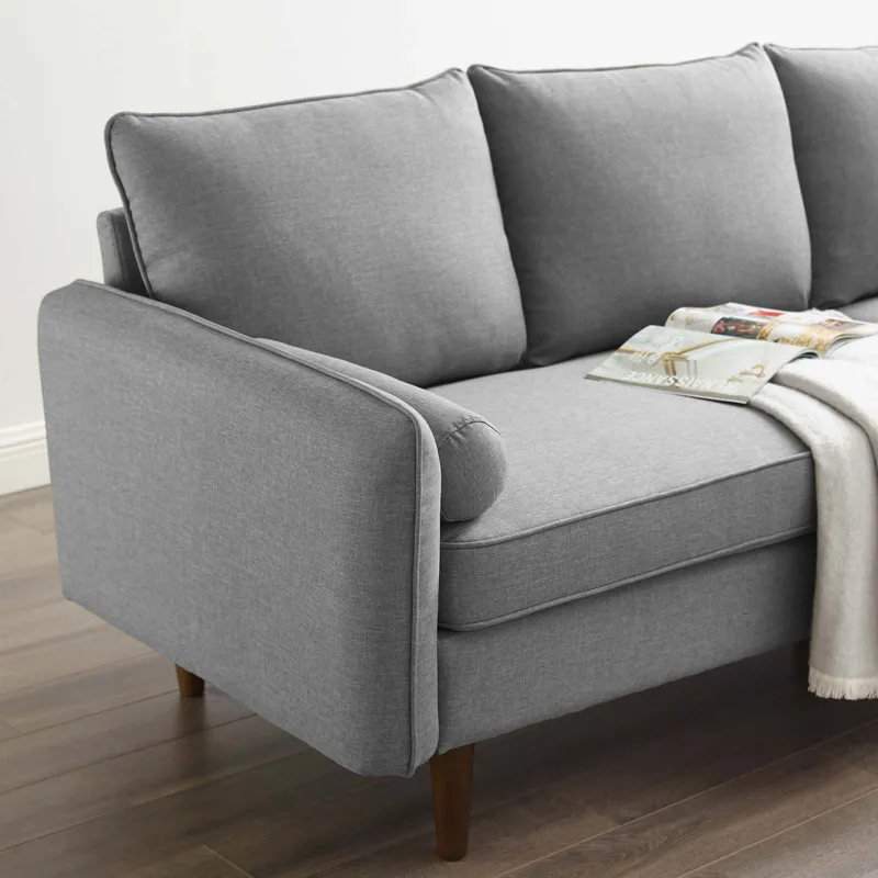 Revive Upholstered Right or Left Sectional Sofa - Light Gray