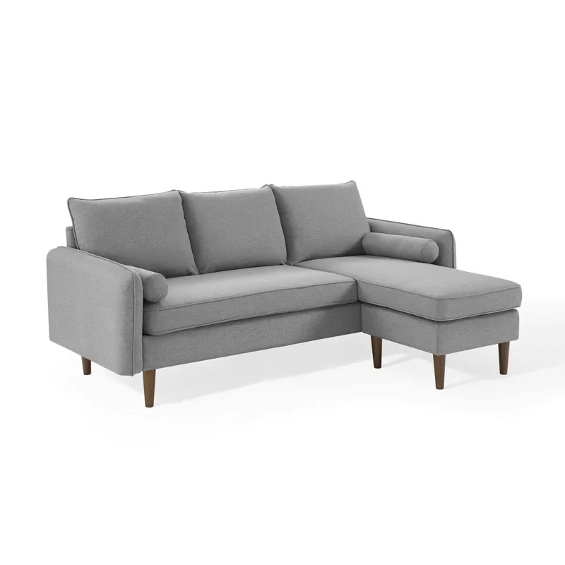 Revive Upholstered Right or Left Sectional Sofa - Light Gray