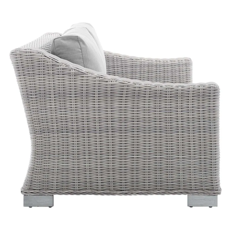 Conway Sunbrella Outdoor Patio Wicker Rattan Loveseat