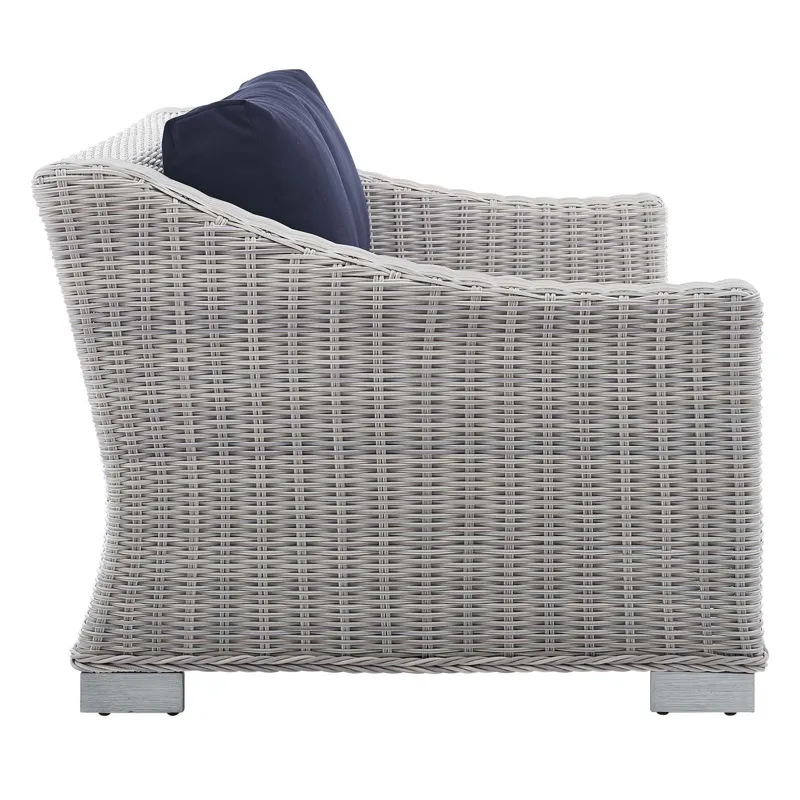 Conway Sunbrella Outdoor Patio Wicker Rattan Loveseat