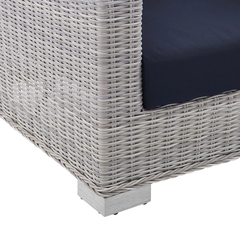 Conway Sunbrella Outdoor Patio Wicker Rattan Loveseat