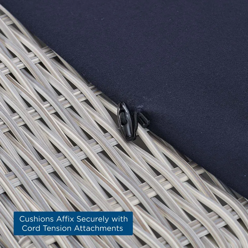 Conway Sunbrella Outdoor Patio Wicker Rattan Loveseat