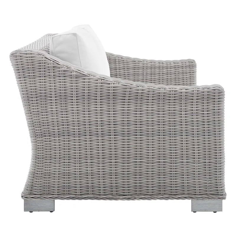 Conway Sunbrella Outdoor Patio Wicker Rattan Loveseat