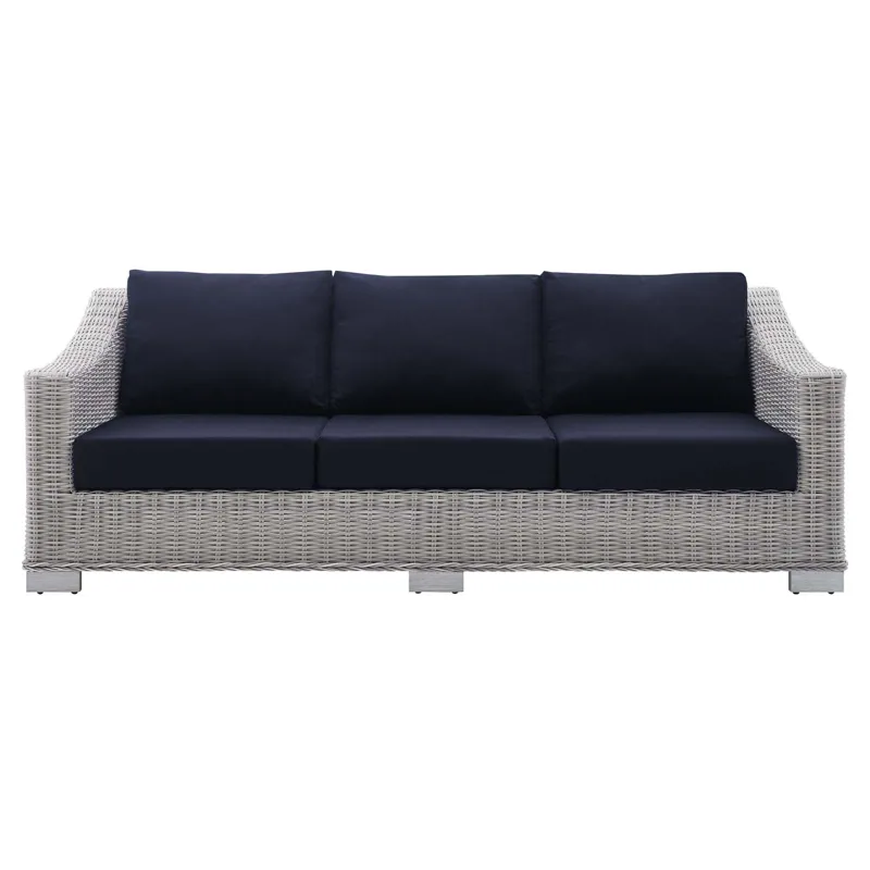 Conway Sunbrella Outdoor Patio Wicker Rattan Sofa