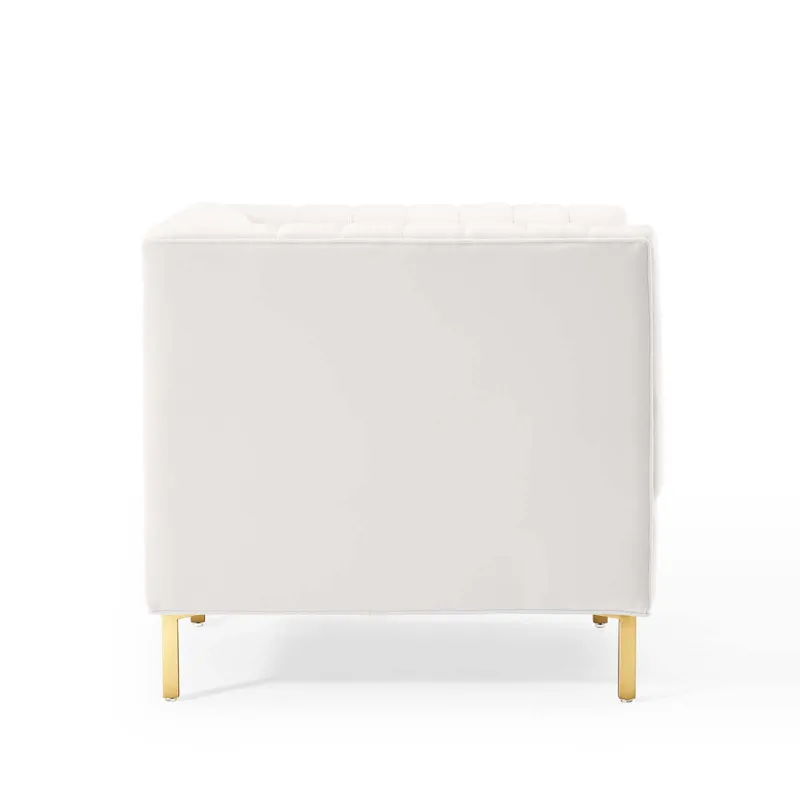 Shift Channel Tufted Performance Velvet Armchair