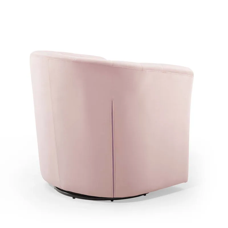 Prospect Tufted Performance Velvet Swivel Armchair