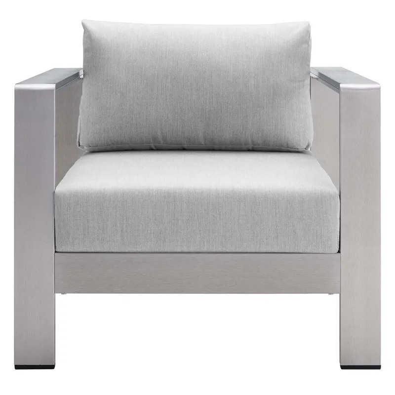 Shore Sunbrella Fabric Aluminum Outdoor Patio Armchair