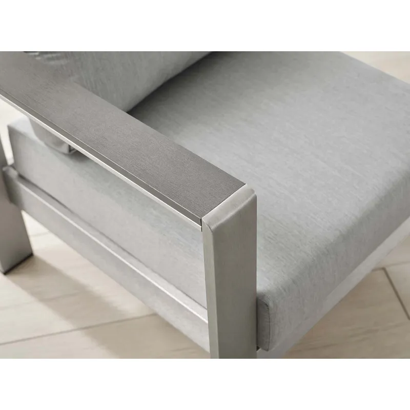 Shore Sunbrella Fabric Aluminum Outdoor Patio Armchair