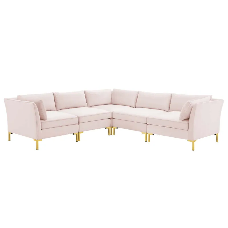 Ardent 5-Piece Performance Velvet Sectional Sofa