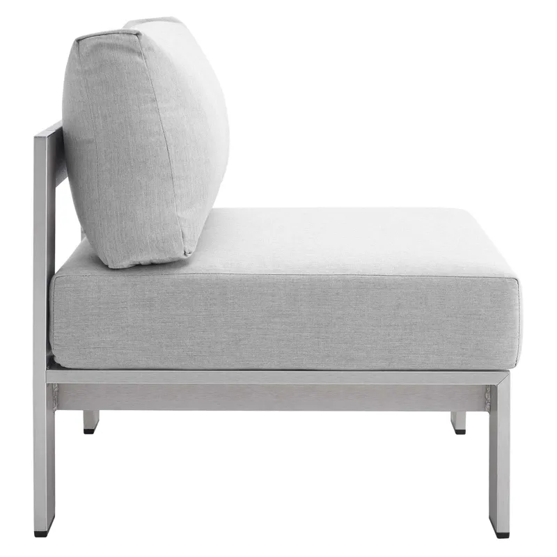 Shore Sunbrella Fabric Outdoor Patio Aluminum 3 Piece Set
