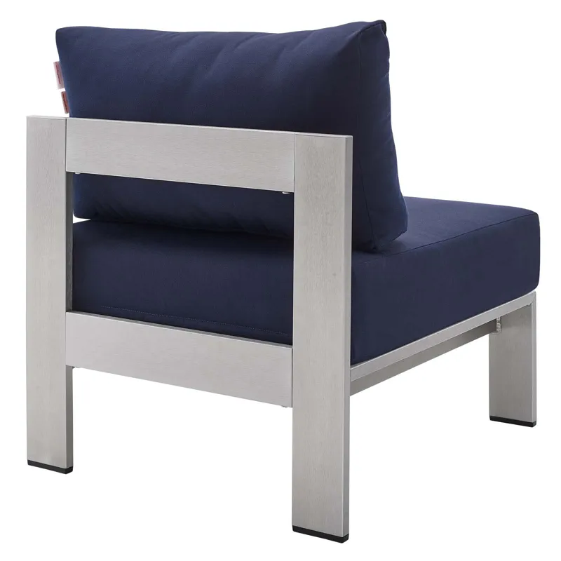 Shore Sunbrella Fabric Outdoor Patio Aluminum 3 Piece Set