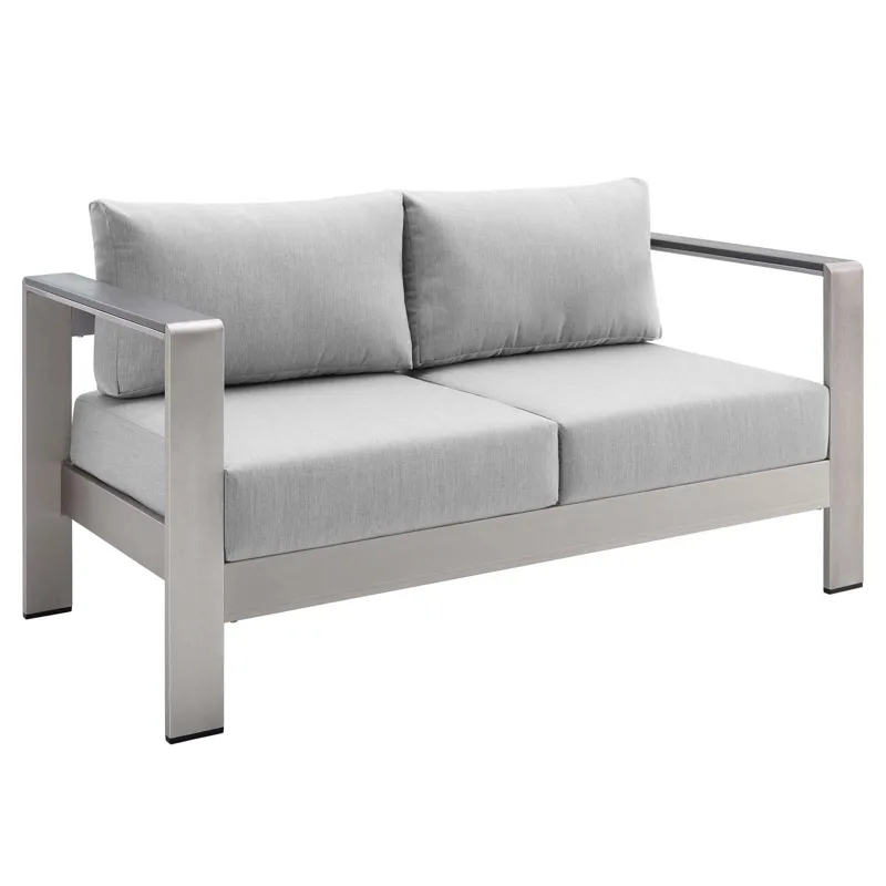 Shore Sunbrella Fabric Outdoor Patio Aluminum 4 Piece Set