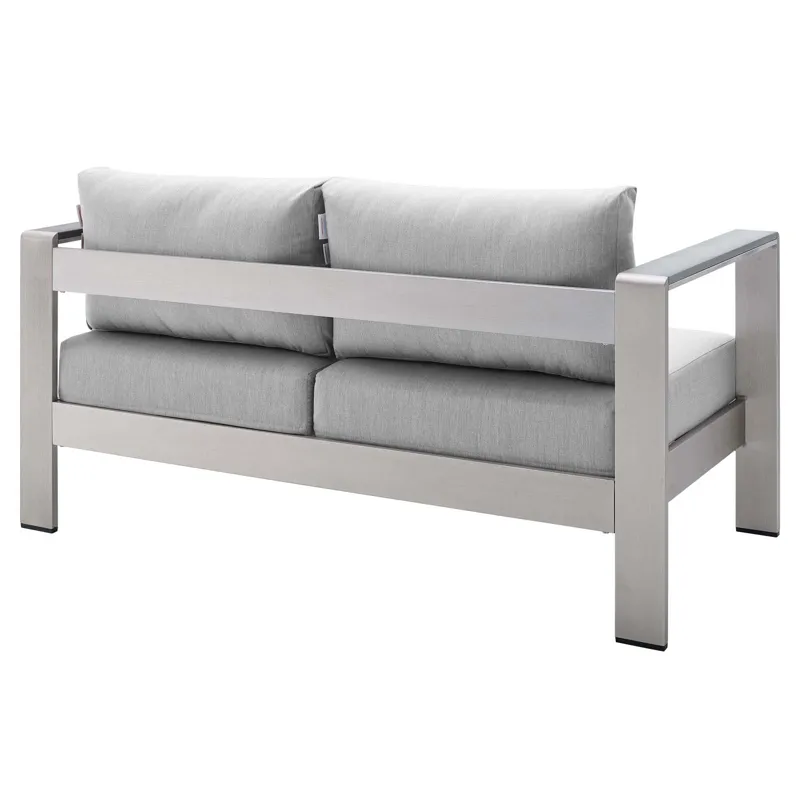 Shore Sunbrella Fabric Outdoor Patio Aluminum 4 Piece Set