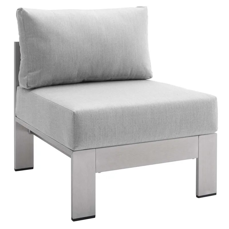 Shore Sunbrella Fabric Outdoor Patio Aluminum 4 Piece Set