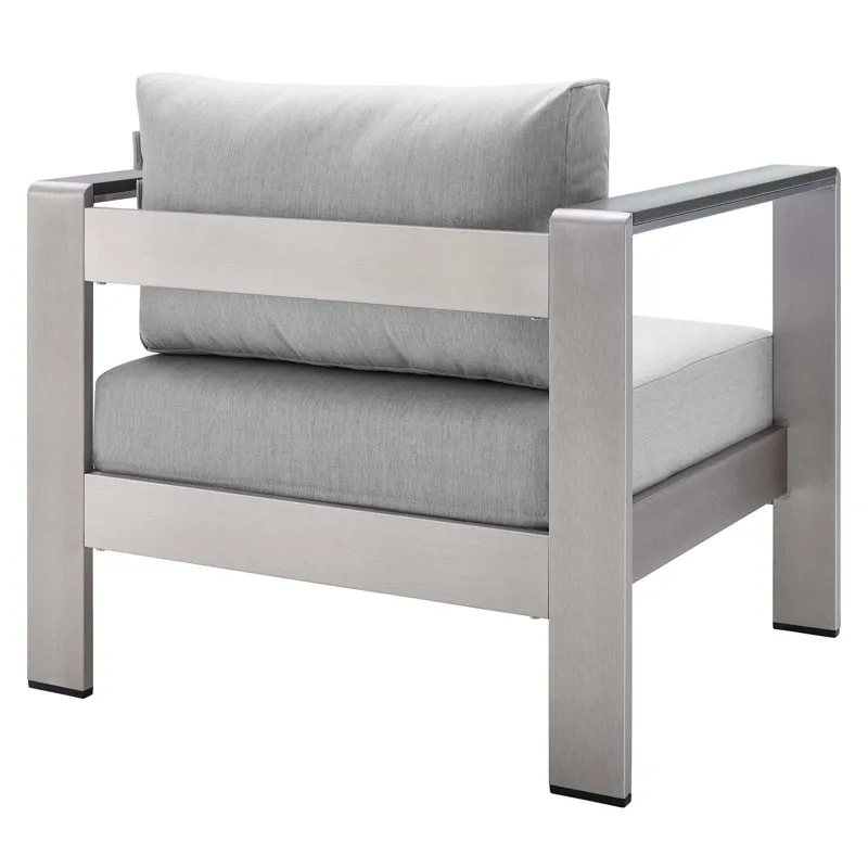 Shore Sunbrella Fabric Outdoor Patio Aluminum 4 Piece Set