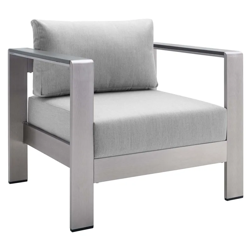 Shore Sunbrella Fabric Outdoor Patio Aluminum 8 Piece Sectional Sofa Set