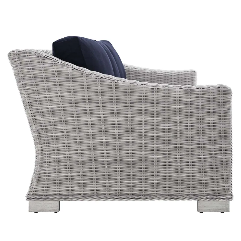 Conway Sunbrella Outdoor Patio Wicker Rattan 5-Piece Furniture Set