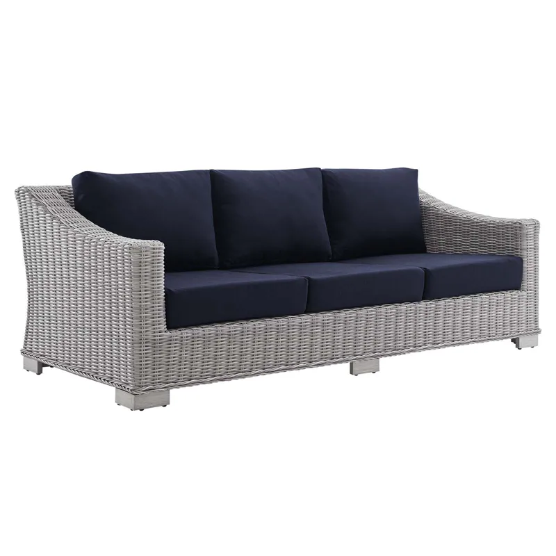 Conway Sunbrella Outdoor Patio Wicker Rattan 4-Piece Furniture Set