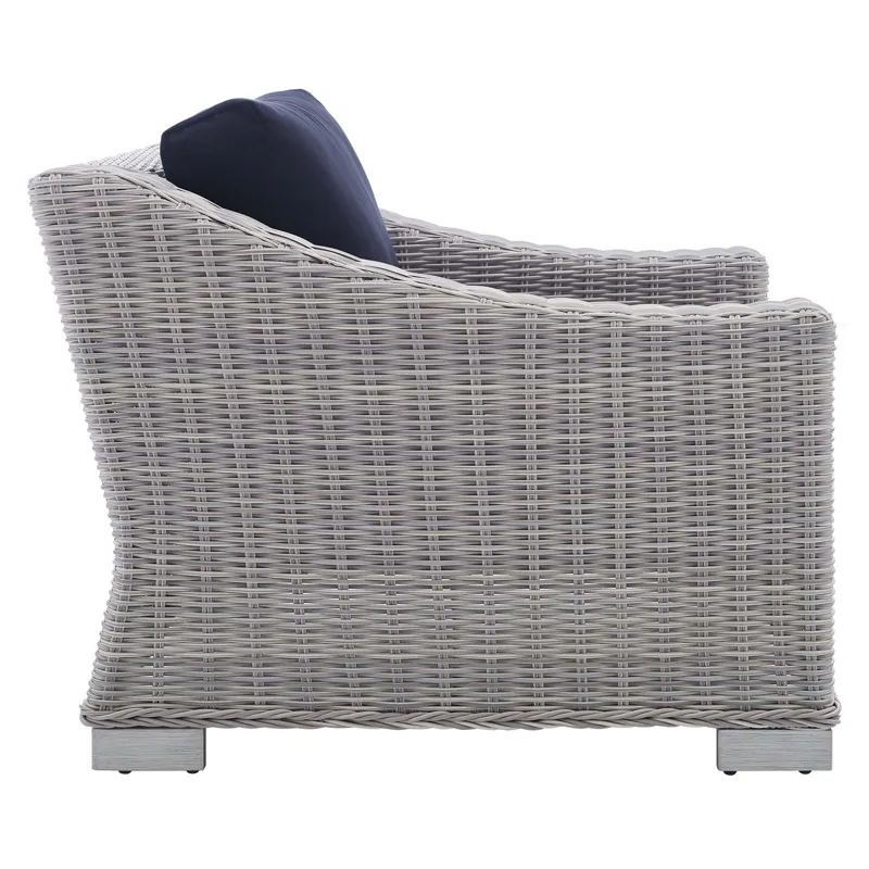 Conway Sunbrella Outdoor Patio Wicker Rattan 4-Piece Furniture Set