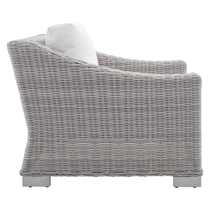 Conway Sunbrella Outdoor Patio Wicker Rattan 4-Piece Furniture Set