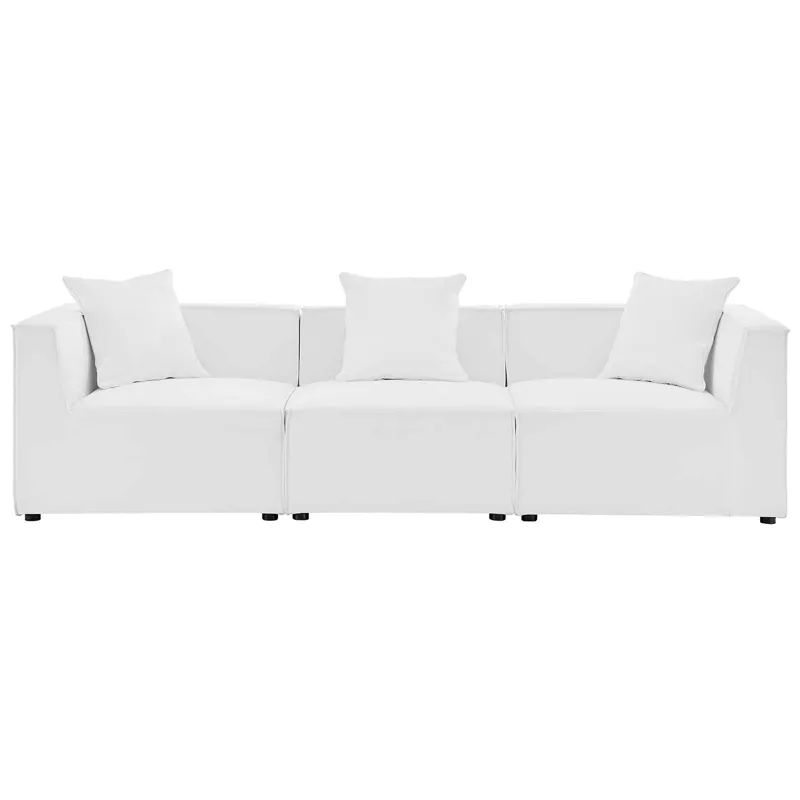 Saybrook Outdoor Patio Upholstered 3-Piece Sectional Sofa