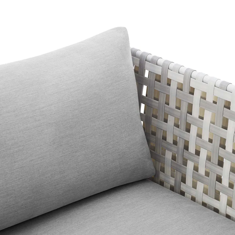 Harmony Sunbrella Basket Weave Outdoor Patio Aluminum Armchair