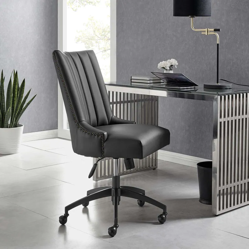 Empower Channel Tufted Vegan Leather Office Chair