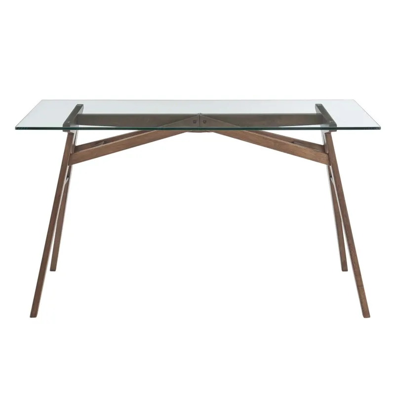 Steadfast Glass-Top Glass Top Office Desk
