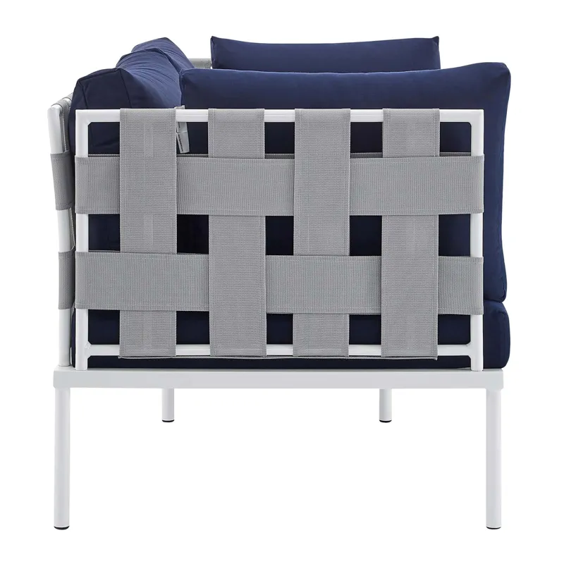 Harmony 4-Piece Sunbrella Outdoor Patio Aluminum Seating Set