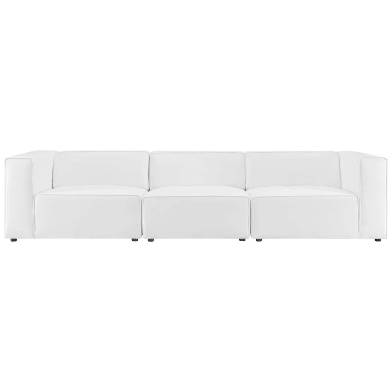 Mingle Vegan Leather 3-Piece Sectional Sofa