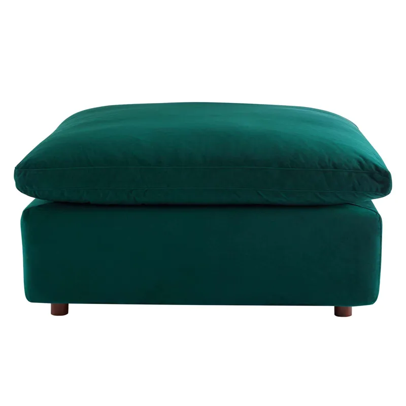 Commix Down Filled Overstuffed Performance Velvet 4-Piece Sectional Sofa